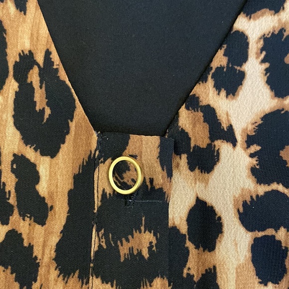 MILLY leopard print blouse size large - Picture 6 of 11